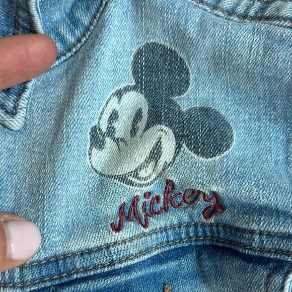 Disney Blue Denim Jacket with Mickey Mouse Patch - Picture 4 of 5